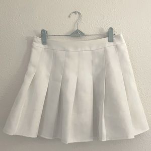 White Pleated Tennis Skirt